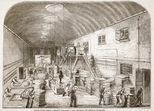 Obras de la Compañía de Velas Patentadas de Prices, No.1: El departamento de extensión y despojo, de The Illustrated London News, 1849 de English School