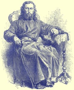 Sacerdote de la iglesia griega, ilustración de Viajes Ilustrados, editado por H. W. Bates, publicado c.1880 de English School