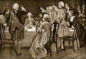El príncipe Carlos Eduardo en Holyrood, ilustración de la Historia de la Nación Británica de Hutchinson, c.1923 de English School