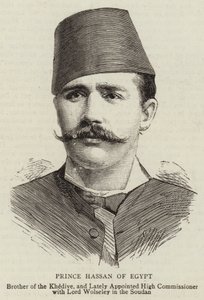 Príncipe Hassan de Egipto (grabado) de English School