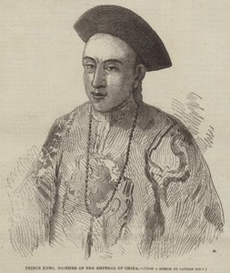 El príncipe Kung, hermano del emperador de China (grabado) de English School