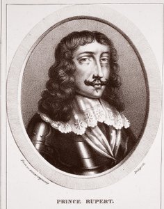 Príncipe Ruperto, de un grabado antiguo, atribuido a Delaporte, grabado por de Ducarme de English School