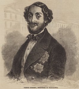 Príncipe Stirbey, Hospodar de Valaquia (grabado)