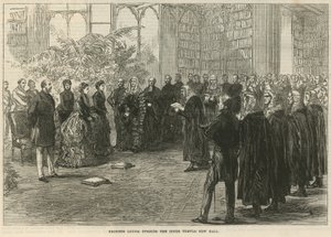 La Princesa Luisa inaugurando el nuevo salón del Inner Temple