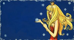 Princesa atrapando un copo de nieve