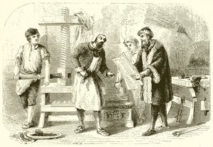 Imprimiendo la primera hoja de la Biblia de English School