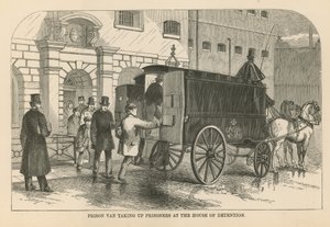 Furgón de prisioneros recogiendo prisioneros de English School
