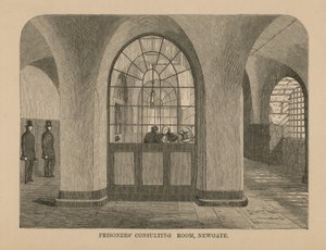 Sala de consulta de prisioneros en Newgate de English School
