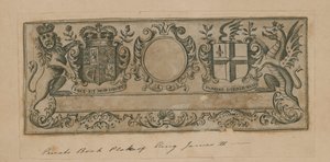 Ex Libris privado del Rey Jacobo II de English School