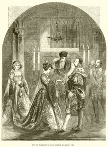 Matrimonio privado de Ana Bolena con Enrique VIII de English School