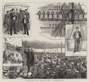 Día de premios a bordo del HMS Worcester