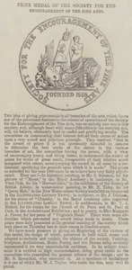Medalla de premio de la Sociedad para el Fomento de las Bellas Artes (grabado) de English School