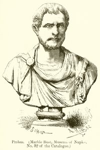 Probo. (Busto de mármol, Museo de Nápoles, No. 32 del Catálogo) (grabado) de English School