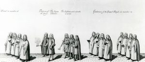 Procesión en la coronación de James II, 1687 de English School