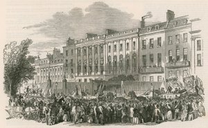 Procesión de la Liga de Templanza de Londres en Lincolns Inn Fields, Londres de English School