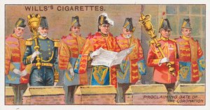 Proclamando la fecha de la coronación de English School