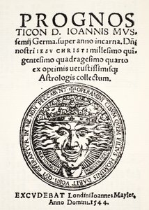 Prognosticación para 1544, por Jo. Mussemius, impreso por J. Mayler, 1544