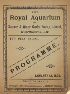 Programa para el Royal Aquarium