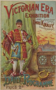 Programa de la Exposición de la Era Victoriana, 1897, en Earls Court de English School