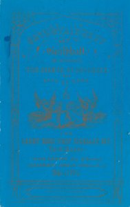 Programa para la cena en el Guildhall, Londres, el 8 de diciembre de 1852