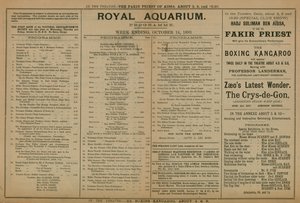 Programa de eventos en el Acuario Real de English School
