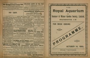 Programa de eventos en el Acuario Real de English School