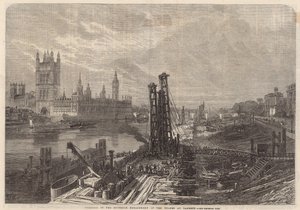 Progreso del Terraplén sur del Támesis en Lambeth de English School