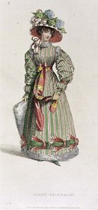 Vestido de Paseo, lámina de moda de Ackermann