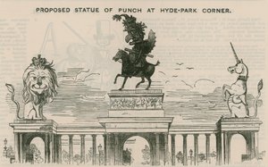 Estatua propuesta de Punch en Hyde Park Corner de English School