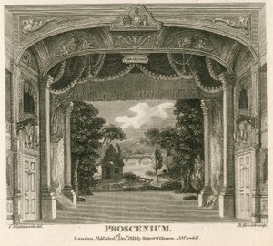 Proscenio del Teatro Royalty, Well Street, Wellclose Square, Londres de English School