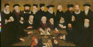 Reformistas protestantes, c.1654 (óleo sobre tabla) de English School