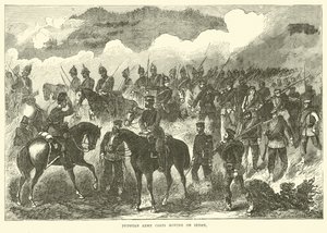 Cuerpo del Ejército Prusiano moviéndose hacia Sedan, septiembre 1870 de English School