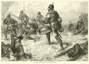 Tambor prusiano en el campo de batalla, septiembre 1870