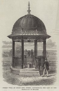 Pozo público en Stoke Row, Ipsden, Oxfordshire, el regalo del Maharajá de Benarés de English School