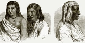 Indios pueblo o habitantes de la ciudad y alcalde de Santo Domingo de English School