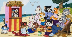 Espectáculo de Punch y Judy en la playa