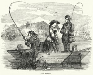 Pesca en Bote (grabado) de English School