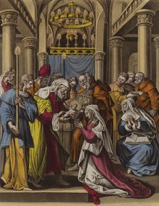 Purificación de la Virgen María (litografia en color) de English School