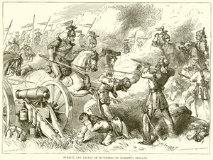 Persecución y derrota de los amotinados por la brigada de Roberts de English School