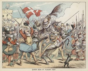 La reina Isabel y el fuerte de Tilbury de English School