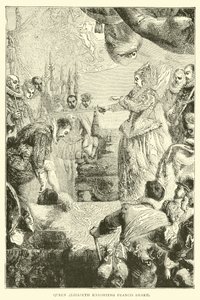 La reina Isabel nombra caballero a Francis Drake de English School