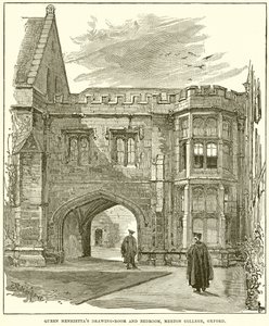 Sala de dibujo y dormitorio de la Reina Henrietta, Merton College, Oxford de English School