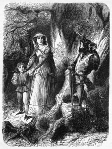 Reina Margarita y el ladrón de Hexham, ilustración de 
