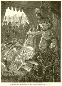 La Reina Felipa intercediendo por los burgueses de Calais de English School