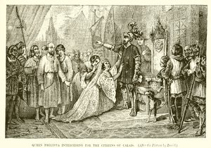 La reina Felipa intercediendo por los ciudadanos de Calais