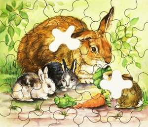 Rompecabezas de la familia de conejos