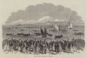 Carrera de seis botes salvavidas en Penzance de English School