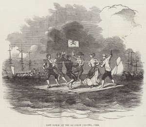 Baile en Balsa en la Regata del Escuadrón, Cork de English School