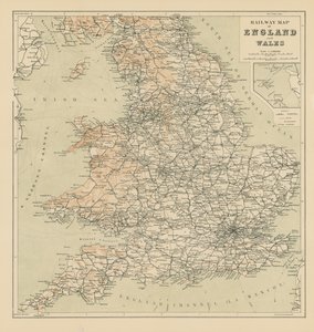 Mapa ferroviario de Inglaterra y Gales