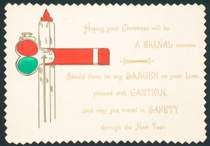 Semáforo ferroviario, Tarjeta de Navidad de English School
